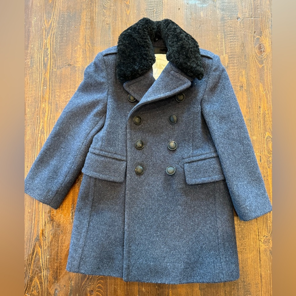 BURBERRY KIDS 4 wool/cashmere peacoat
